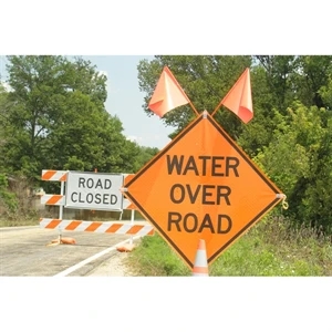 Blank Vinyl Safety Flag with Stiffener and Dowel | https://www.bestnamebadges.com