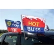 12" x 16" Advertising Car Flag - wPoly | https://www.bestnamebadges.com