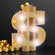 Light Up Dollar Sign Bling on Beads | https://www.bestnamebadges.com