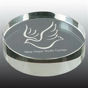 Round Crystal Paperweight