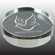 Round Crystal Paperweight | https://www.bestnamebadges.com