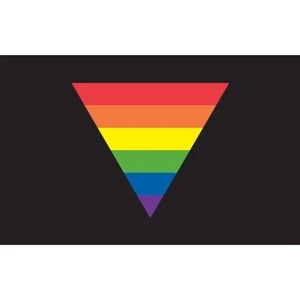 Black Rainbow Tri. Premium Car Flag | https://www.bestnamebadges.com