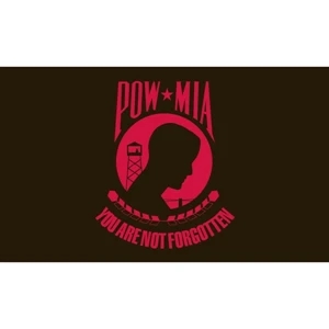 POW MIA Flag ePoly  Red-Black | https://www.bestnamebadges.com