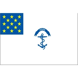 Special Historical Stick Flag - Rhode Island Regiment | https://www.bestnamebadges.com
