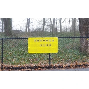 Yellow Vinyl Changeable Letter Banner - 2' x 6' | https://www.bestnamebadges.com