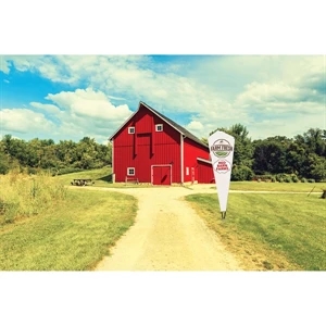 Surfer Style Flip Flag 4.1' x 16.8' | https://www.bestnamebadges.com