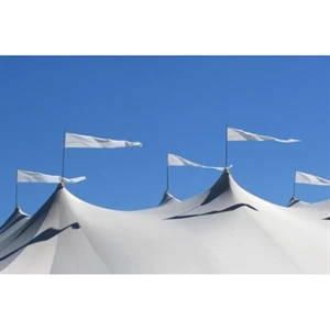 Stock Blank Attention Flag - Triangle | https://www.bestnamebadges.com