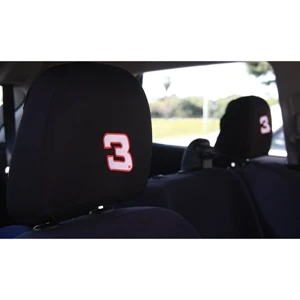 Screen Sublimation Headrest Covers | https://www.bestnamebadges.com