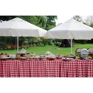 Stock Box Pleated Table Skirts | https://www.bestnamebadges.com