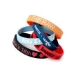 Custom Silkscreen Printed Silicone Wristbands | https://www.bestnamebadges.com
