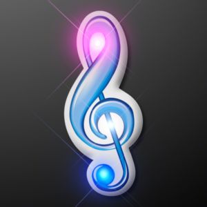 Treble Clef Flashing Lapel Pins