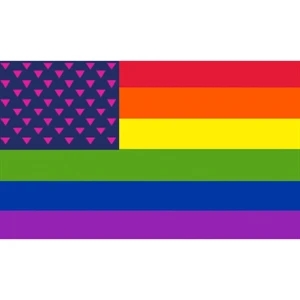 New Old Glory Triangles Flag | https://www.bestnamebadges.com
