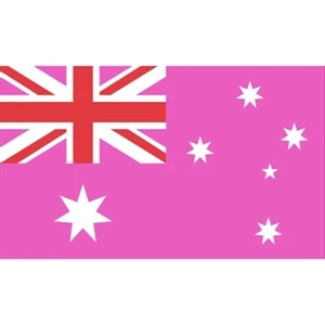 Australia Pink Pride Motorcycle Flag | https://www.bestnamebadges.com