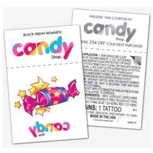 2" x 3" Custom Tear & Share Temporary Tattoo Sheet  