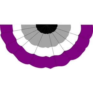 Asexual Pleated Full Fan | https://www.bestnamebadges.com