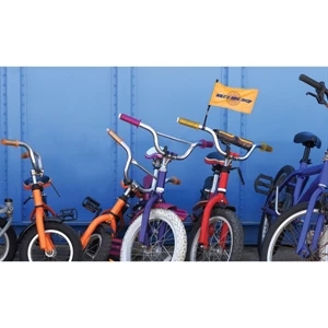 Silkscreen Bike Flags - Poly | https://www.bestnamebadges.com