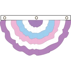 Bigender Pleated Full Fan | https://www.bestnamebadges.com