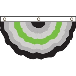 Agender Pleated Full Fan | https://www.bestnamebadges.com