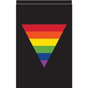 Black Rainbow Tri. Deluxe Garden Flag | https://www.bestnamebadges.com