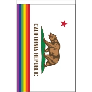 California Pride Deluxe Garden Flag | https://www.bestnamebadges.com