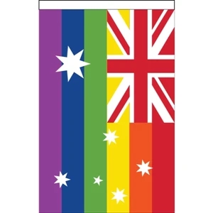 Australia Pride Deluxe Garden Flag | https://www.bestnamebadges.com
