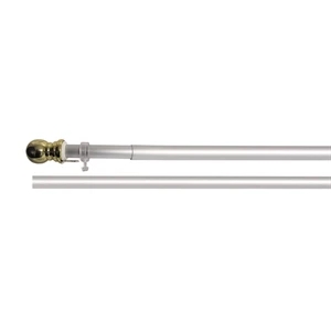 6' Budget Indoor Aluminum Pole With Top & Zip Ties | https://www.bestnamebadges.com