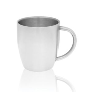 10 oz. Stainless Steel Coffee Mug | https://www.bestnamebadges.com