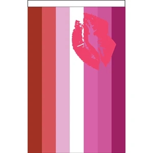 Lipstick Lesbian Deluxe Garden Flag | https://www.bestnamebadges.com