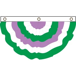 Genderqueer Pleated Full Fan | https://www.bestnamebadges.com