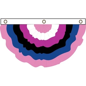 Gender Fluid Pleated Full Fan | https://www.bestnamebadges.com