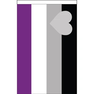 Demiromantic Deluxe Garden Flag - Design 1 | https://www.bestnamebadges.com