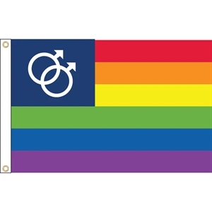 Double USA Mars Flag | https://www.bestnamebadges.com