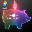 Acrylic Pig Shape Necklace with LED | https://www.bestnamebadges.com