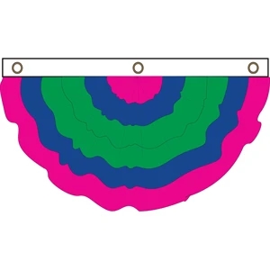 Trigender Pleated Full Fan | https://www.bestnamebadges.com