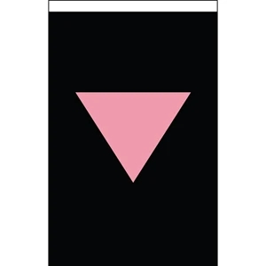 Pink Triangle Deluxe Garden Flag | https://www.bestnamebadges.com
