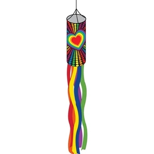 Rainbow Hearts Windsock
