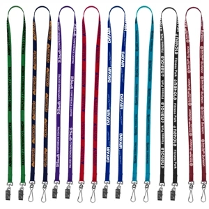 Import Air Ship Dual Attachment Silkscreen Polyester Lanyard | https://www.bestnamebadges.com