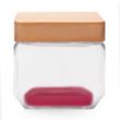 27 oz. Glass Candy Jars with Wooden Lid | https://www.bestnamebadges.com