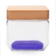 27 oz. Glass Candy Jars with Wooden Lid | https://www.bestnamebadges.com
