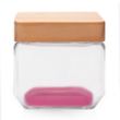 27 oz. Glass Candy Jars with Wooden Lid | https://www.bestnamebadges.com
