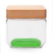 27 oz. Glass Candy Jars with Wooden Lid | https://www.bestnamebadges.com