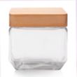27 oz. Glass Candy Jars with Wooden Lid | https://www.bestnamebadges.com