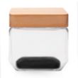 27 oz. Glass Candy Jars with Wooden Lid | https://www.bestnamebadges.com