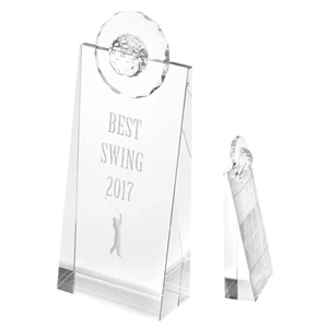 Golf Pinnacle Optical Crystal Awards | https://www.bestnamebadges.com