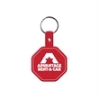 Stop Sign Flexible Key Tag with Split Ring Keychain | https://www.bestnamebadges.com