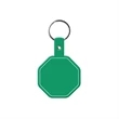Stop Sign Flexible Key Tag with Split Ring Keychain | https://www.bestnamebadges.com