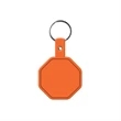 Stop Sign Flexible Key Tag with Split Ring Keychain | https://www.bestnamebadges.com