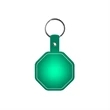 Stop Sign Flexible Key Tag with Split Ring Keychain | https://www.bestnamebadges.com