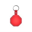 Stop Sign Flexible Key Tag with Split Ring Keychain | https://www.bestnamebadges.com