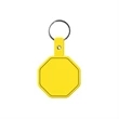 Stop Sign Flexible Key Tag with Split Ring Keychain | https://www.bestnamebadges.com